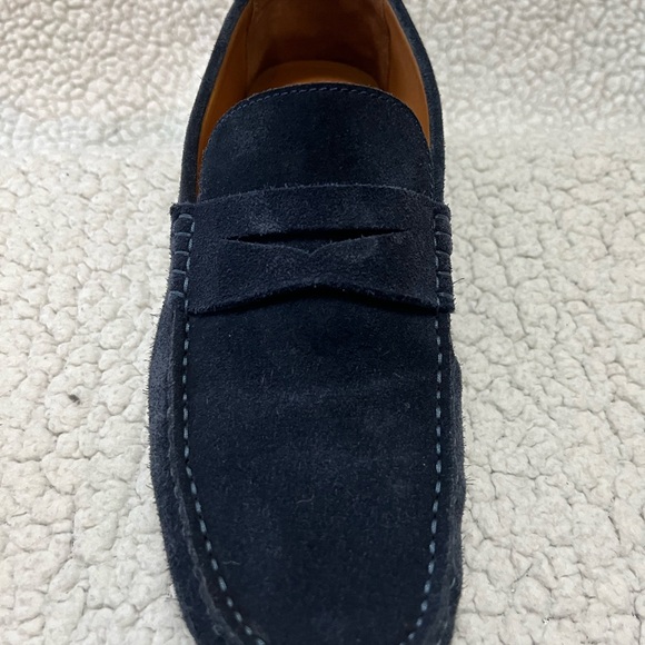 Brooks Brothers Dark Blue Suede Loafers - Picture 3 of 8